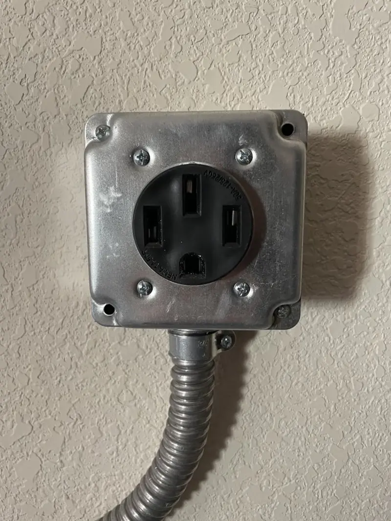 NEMA 14-50 outlet installed for Electrical Panel Upgrade in Visalia